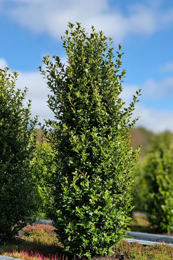 Japansk-Järnek-'Green-Hedge'-Färdig-häck-Välgrenad