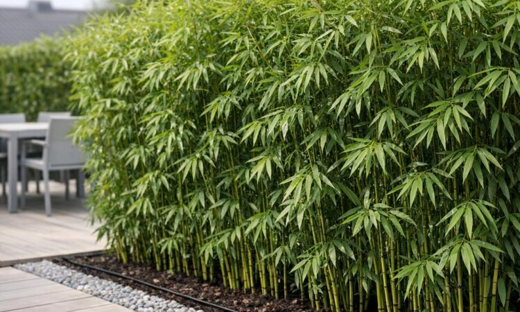 Bambu som snabbväxande häck