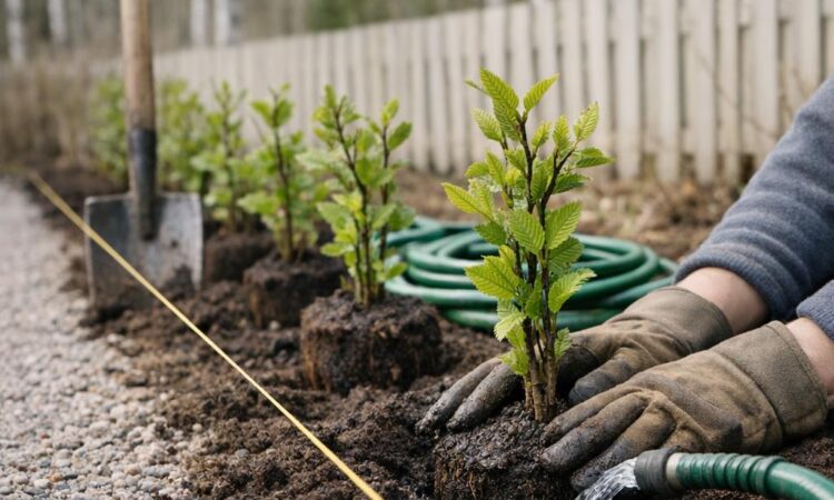 Plantera snabbväxande häck