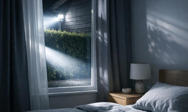 Störande säkerhetsbelysning och sömn