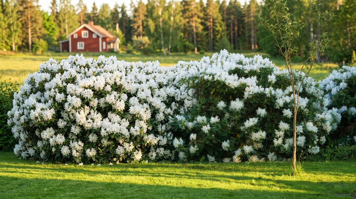 Vit rhododendron Cunninghams White