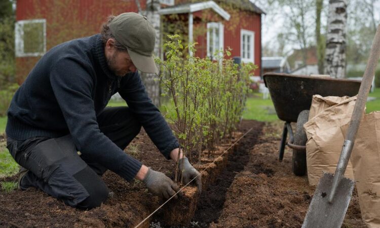Plantera häck i lerjord
