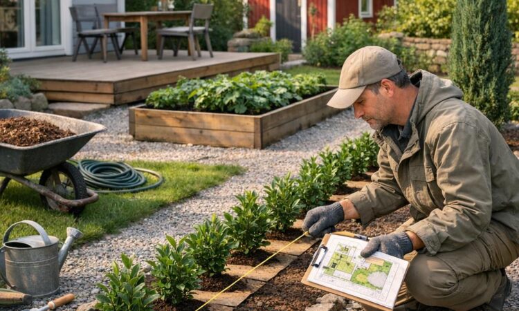 Trädgård hemarbete behov